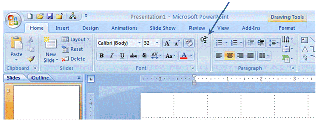 Description: Chemistry Formatter icon on the ribbon of an office app.